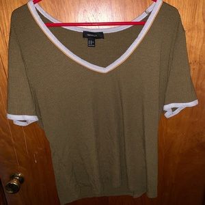 Green forever 21 green V-neck